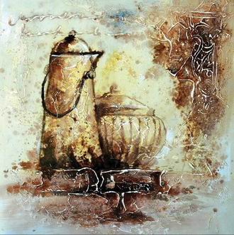 Textured Utensils oil painting